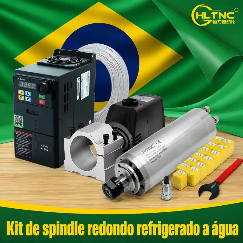 2.2Kw Water Cooled Spindle Kit Vfd - Brazil Shipped 2.2kw 220V 110V Water-cooled