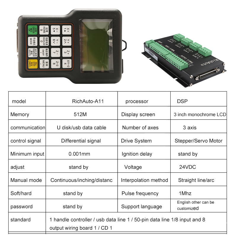 Hycnc Dsp Richauto Original 3  - Richauto A11 Dsp Controller 3 Axis review and price